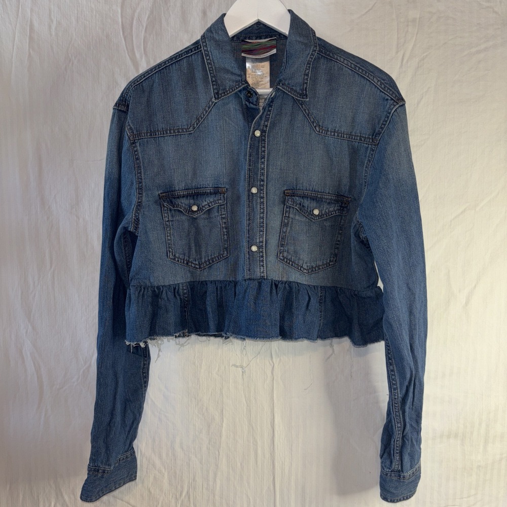 Urban Renewal Women's Small Denim Blouse Button Up